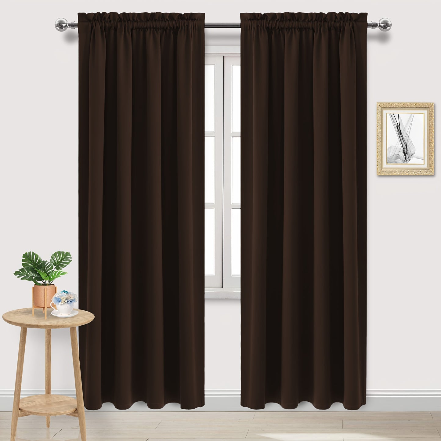 2 Panels Blackout Curtains - Rod Pocket Window Curtains for