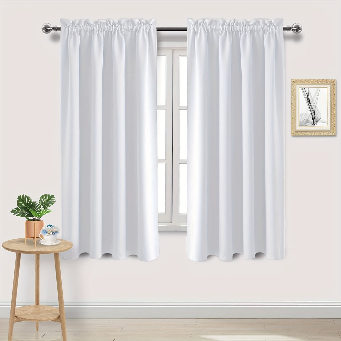 2 Panels Blackout Curtains - Rod Pocket Window Curtains for
