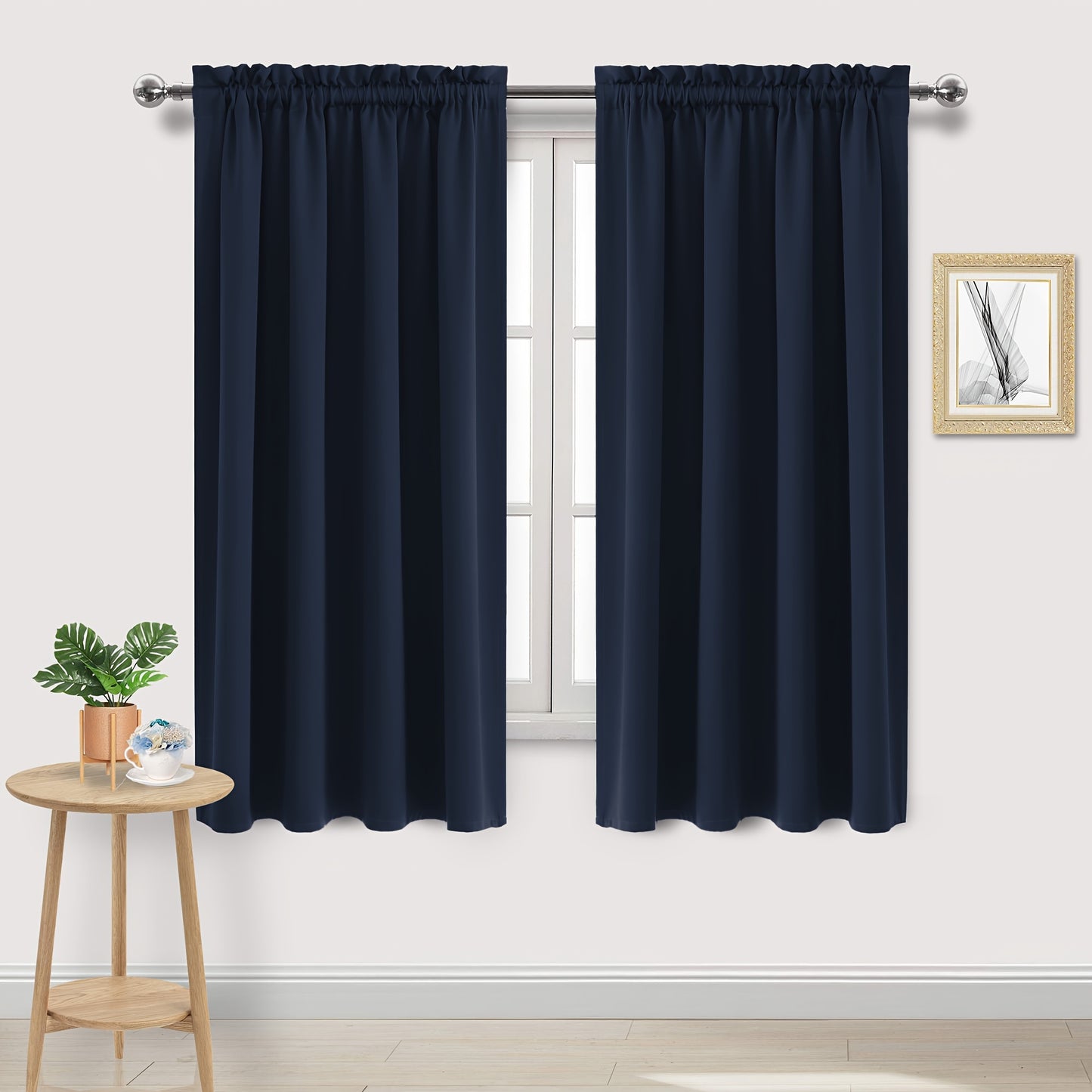 2 Panels Blackout Curtains - Rod Pocket Window Curtains for