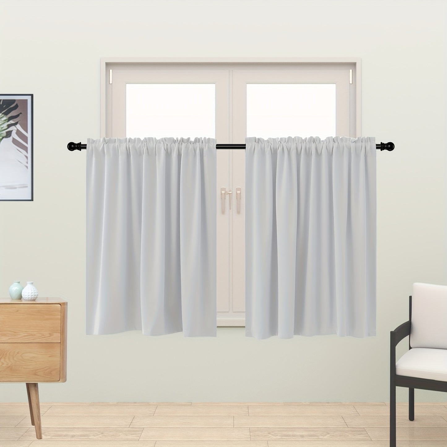2 Panels Blackout Curtains - Rod Pocket Window Curtains for