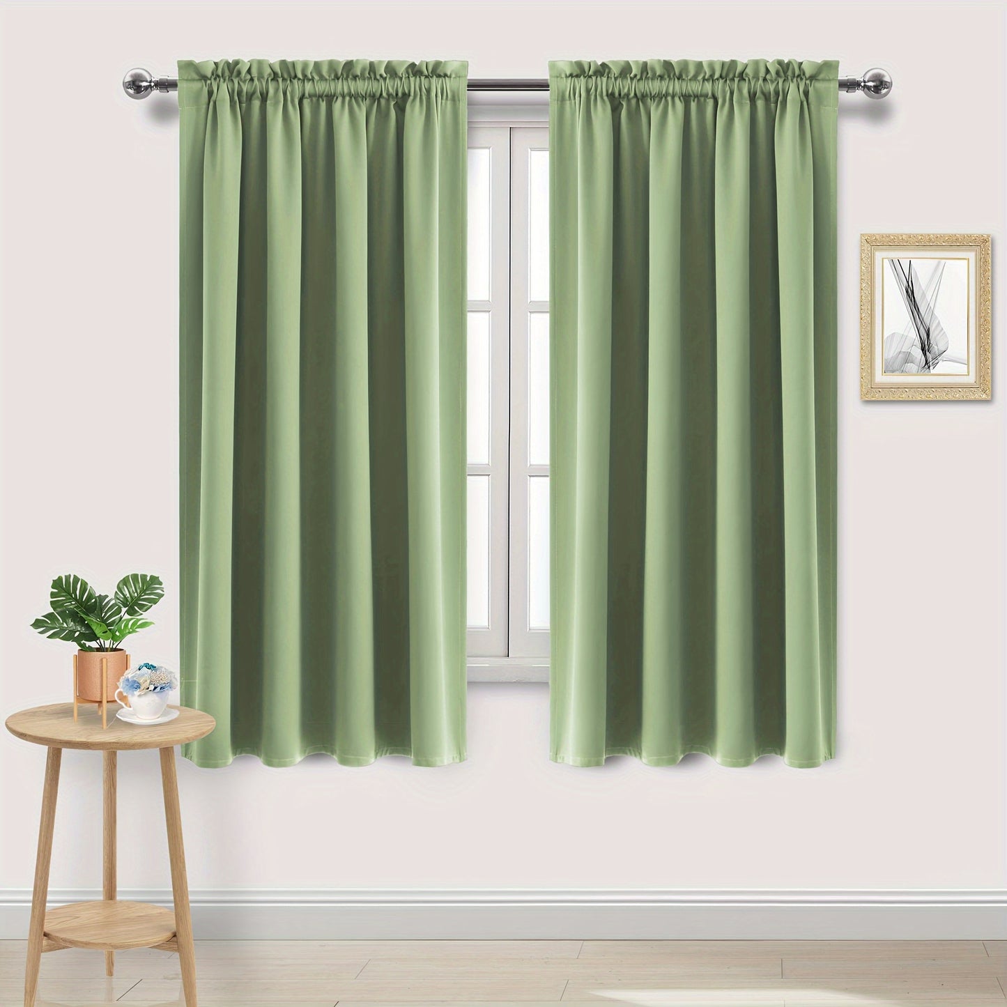 2 Panels Blackout Curtains - Rod Pocket Window Curtains for