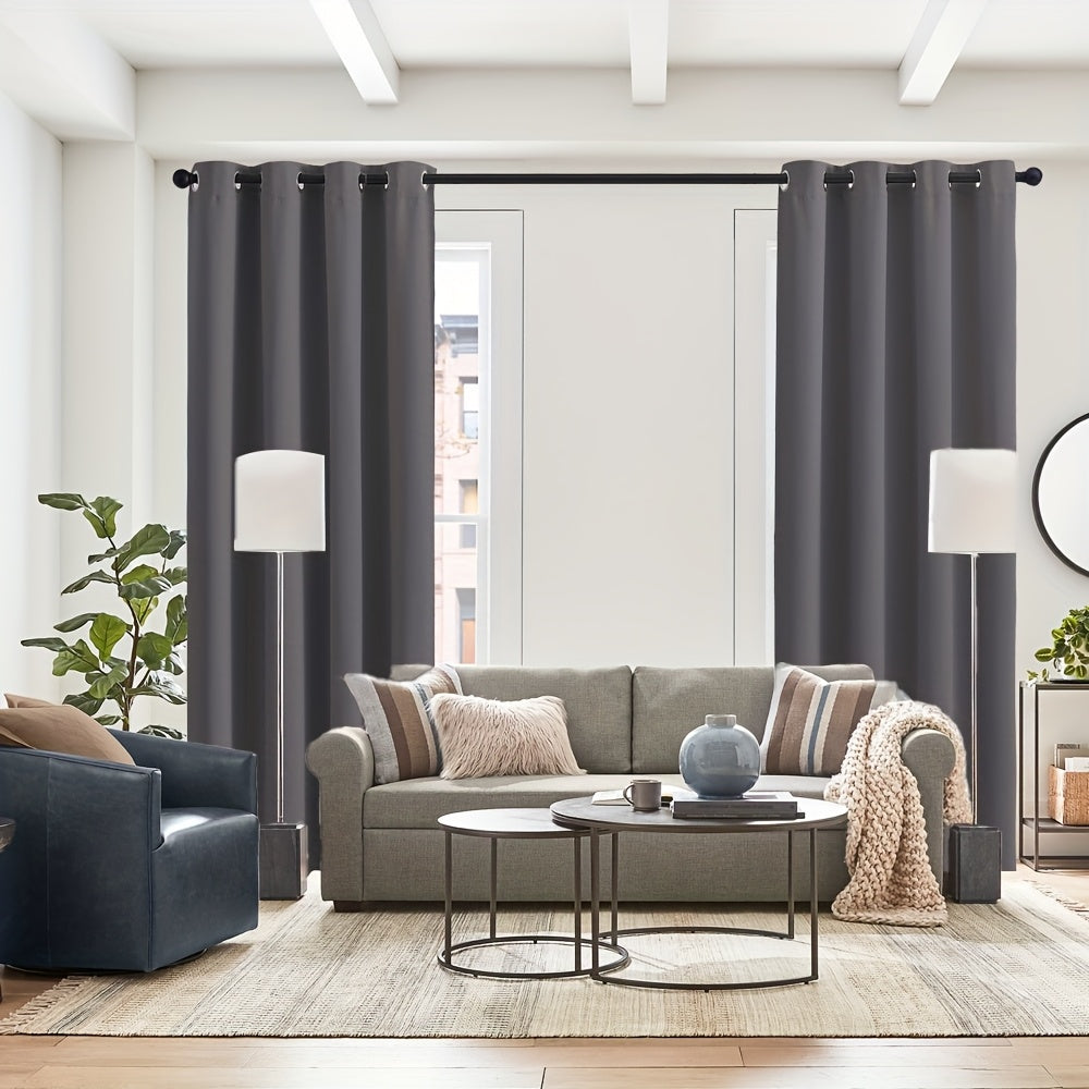 4pcs Set of Blackout Curtains for Bedroom - Room Decor\u002F