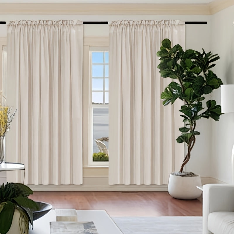 2 Panels PrinceDeco 100% Blackout Curtains for Bedroom with