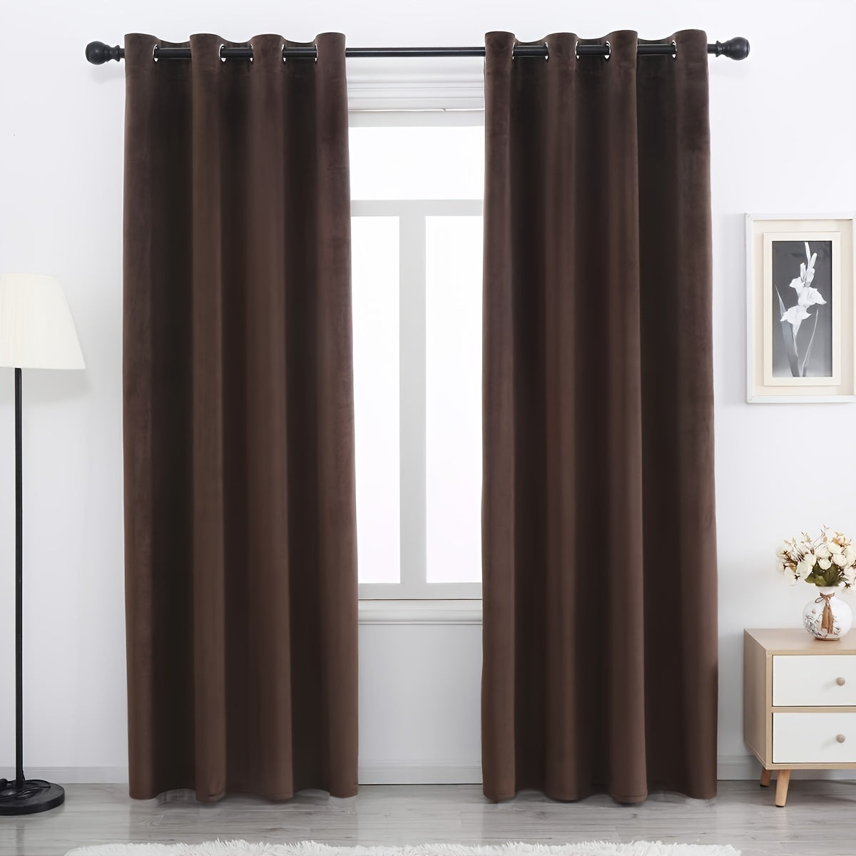 Velvet Curtains 52 Inches Width Soft Velvet Curtains Grommet