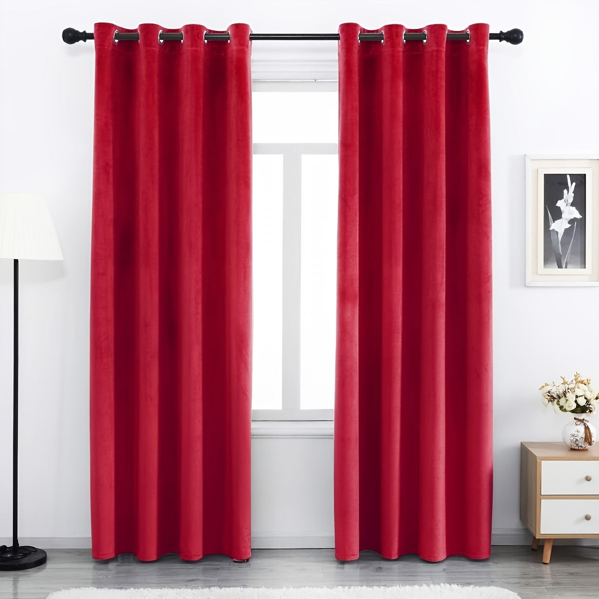 Velvet Curtains 52 Inches Width Soft Velvet Curtains Grommet