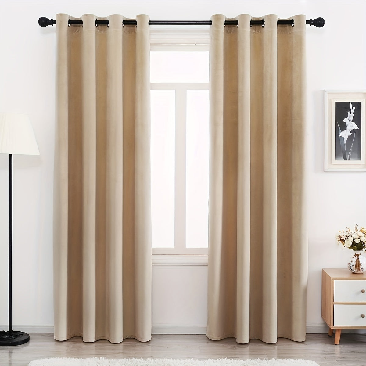 Velvet Curtains 52 Inches Width Soft Velvet Curtains Grommet