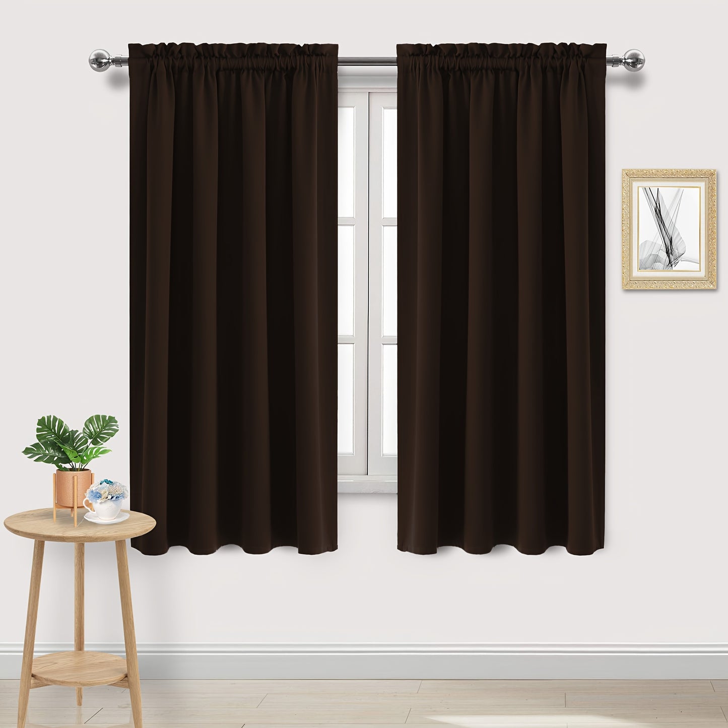 2 Panels Blackout Curtains - Rod Pocket Window Curtains for
