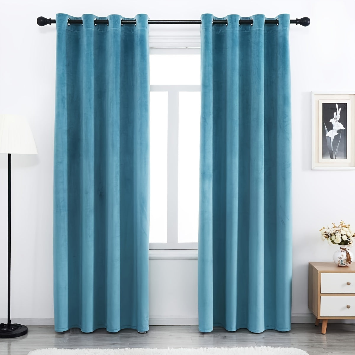 Velvet Curtains 52 Inches Width Soft Velvet Curtains Grommet
