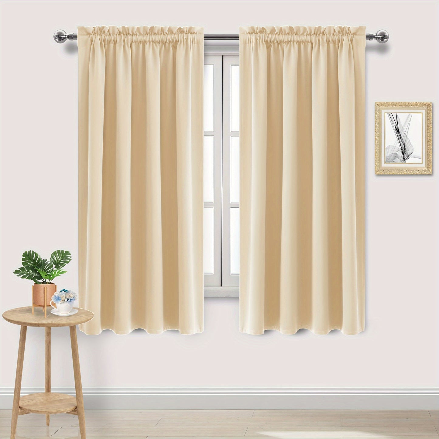 2 Panels Blackout Curtains - Rod Pocket Window Curtains for