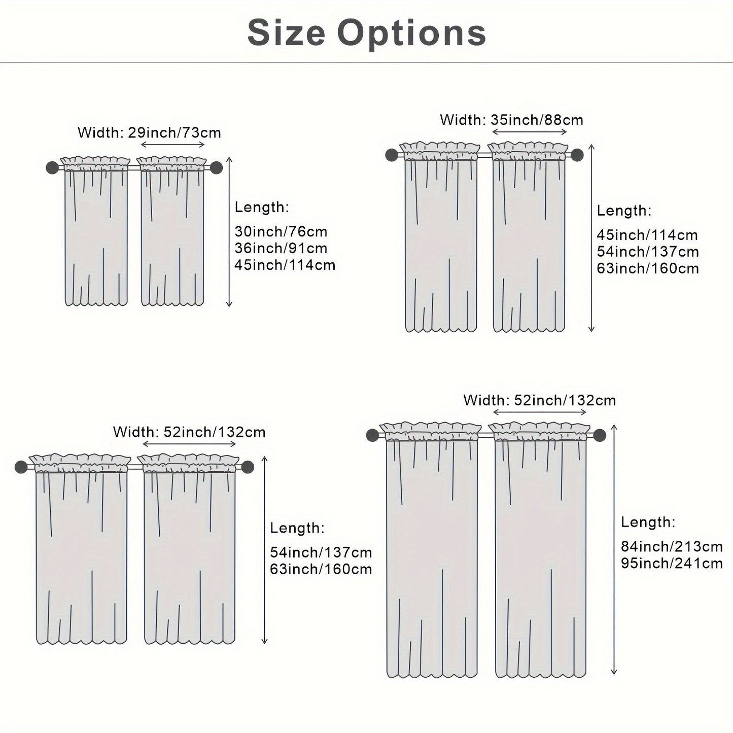 2 Panels Blackout Curtains - Rod Pocket Window Curtains for