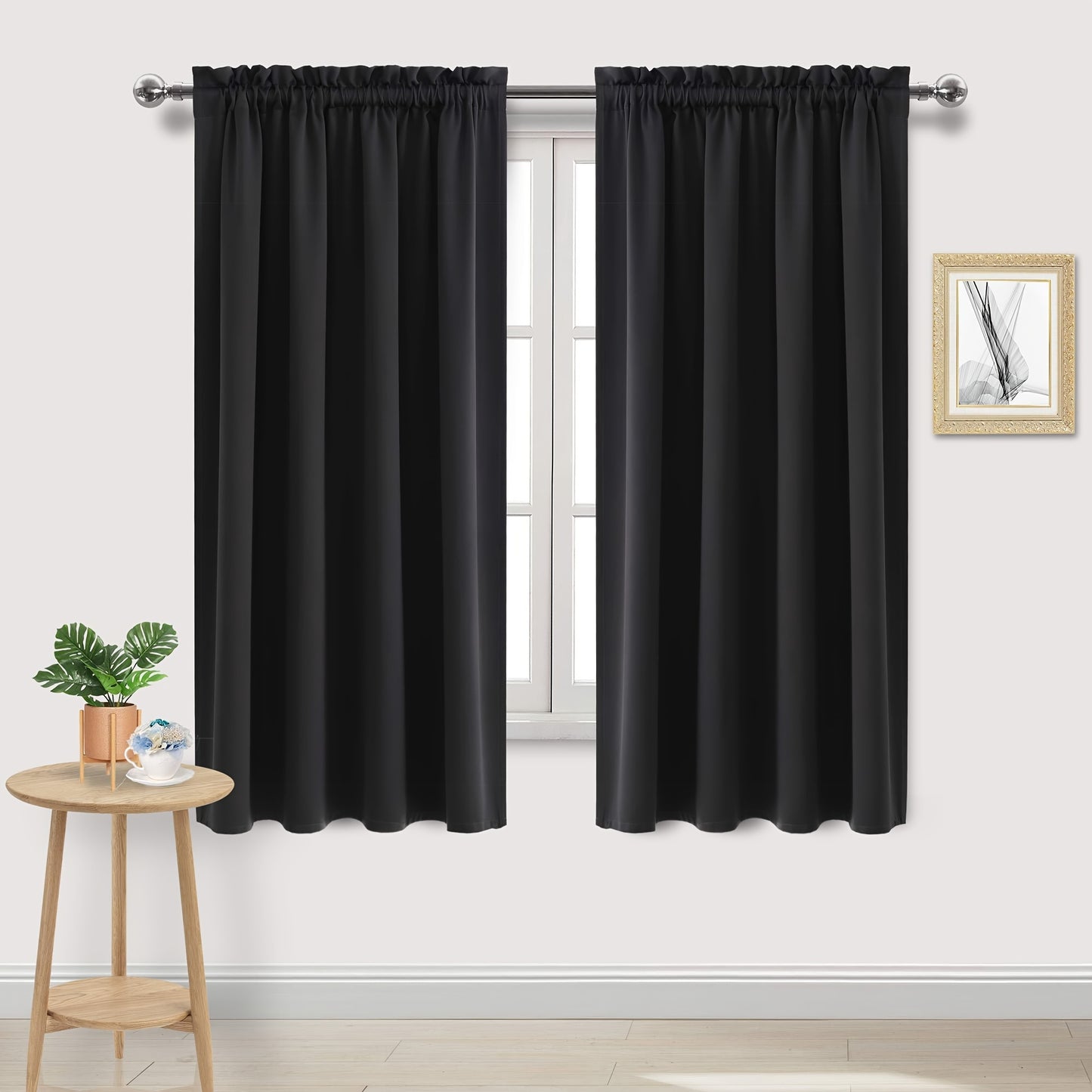 2 Panels Blackout Curtains - Rod Pocket Window Curtains for