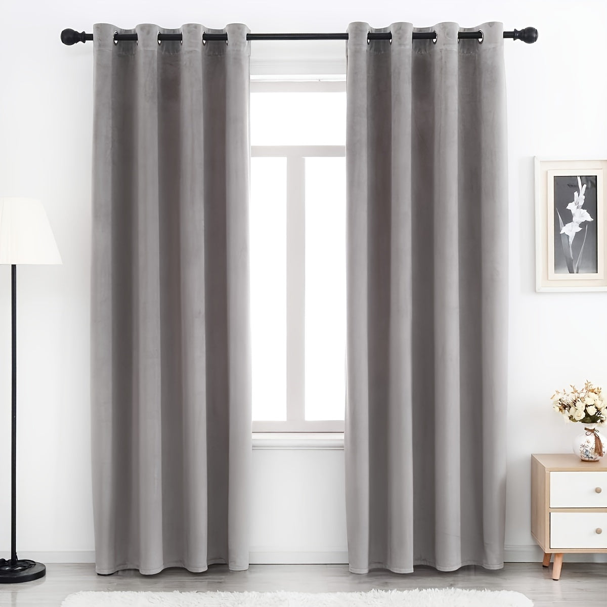 Velvet Curtains 52 Inches Width Soft Velvet Curtains Grommet