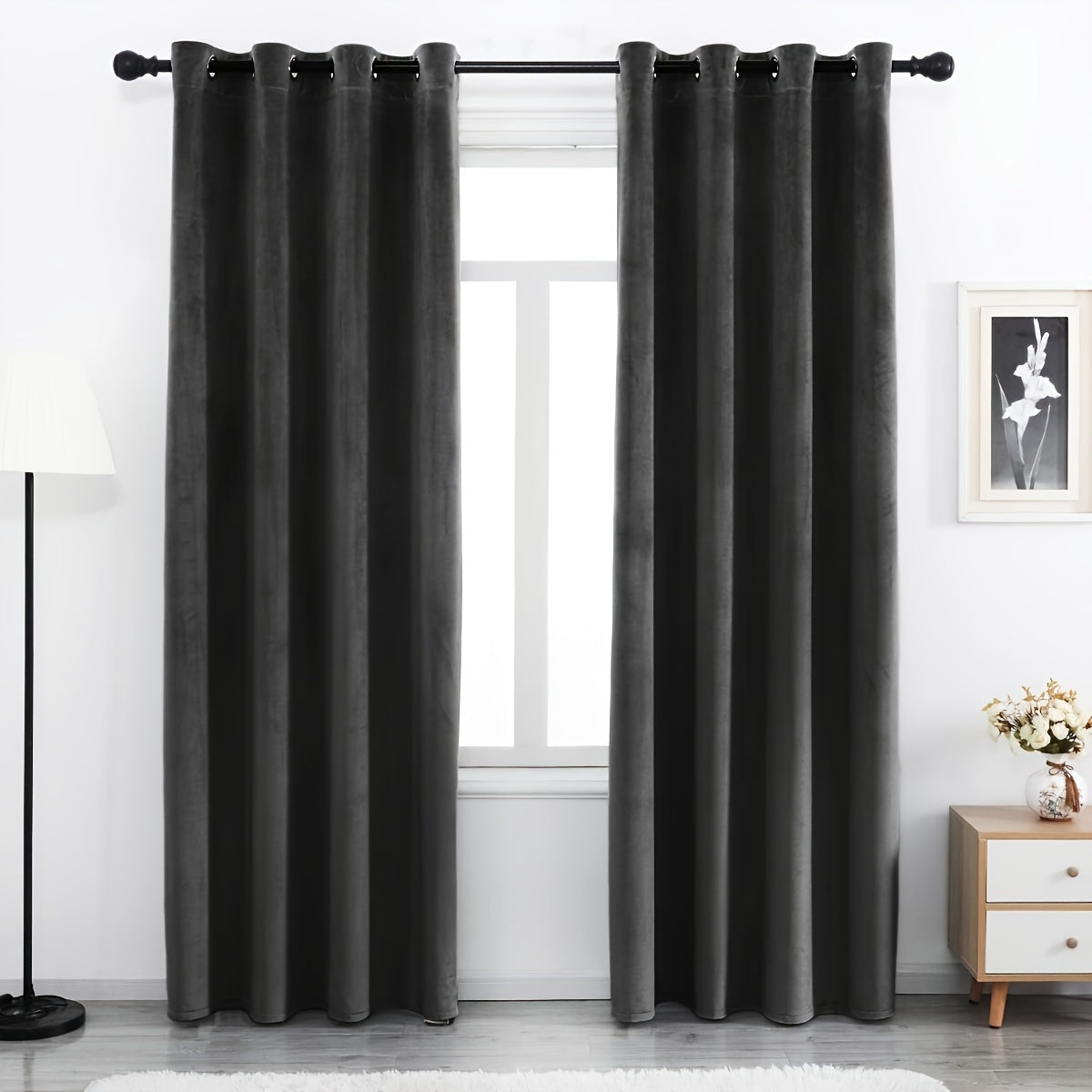 Velvet Curtains 52 Inches Width Soft Velvet Curtains Grommet