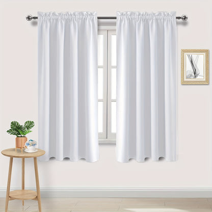 2 Panels Blackout Curtains - Rod Pocket Window Curtains for