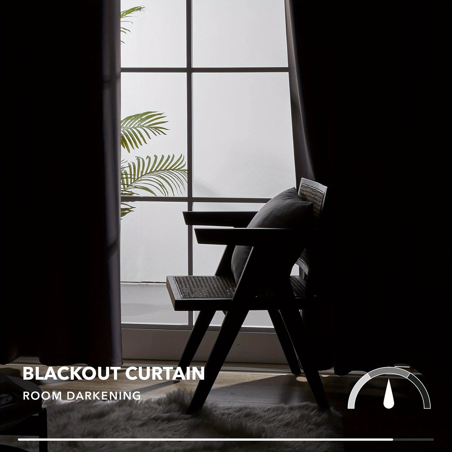 Blackout Thermal Insulated 4 Panels Curtains - Solid Grommet