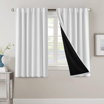 2 Panels PrinceDeco 100% Blackout Curtains for Bedroom with