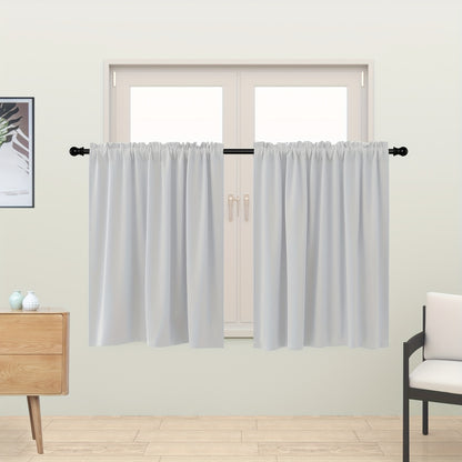 2 Panels Blackout Curtains - Rod Pocket Window Curtains for