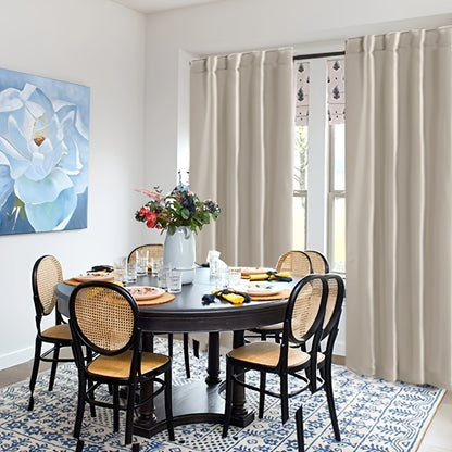 2 Panels PrinceDeco 100% Blackout Curtains for Bedroom with