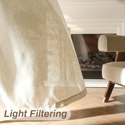 Natural Linen Natural Linen Curtains | 4 Panels | Linen | Se
