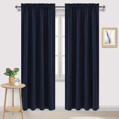 2 Panels Blackout Curtains - Rod Pocket Window Curtains for