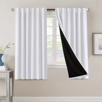 2 Panels PrinceDeco 100% Blackout Curtains for Bedroom with