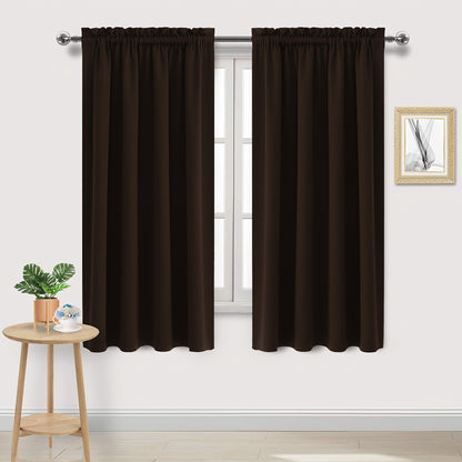 2 Panels Blackout Curtains - Rod Pocket Window Curtains for