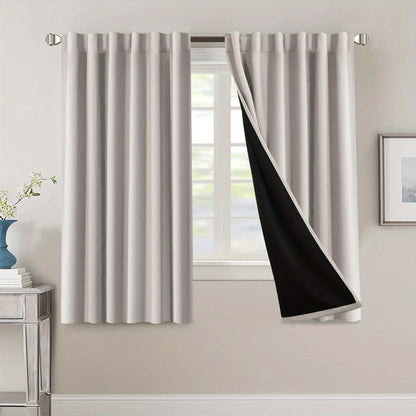2 Panels PrinceDeco 100% Blackout Curtains for Bedroom with