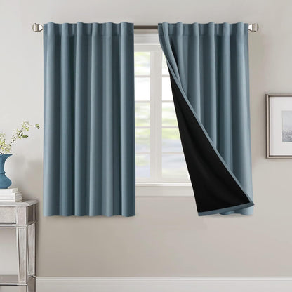 2 Panels PrinceDeco 100% Blackout Curtains for Bedroom with