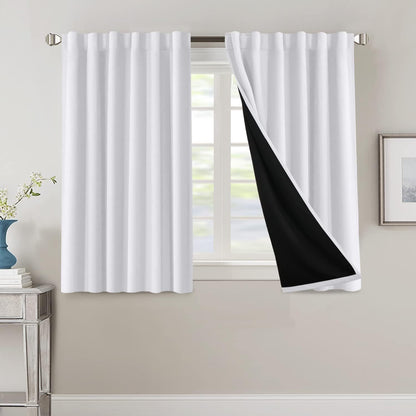 2 Panels PrinceDeco 100% Blackout Curtains for Bedroom with